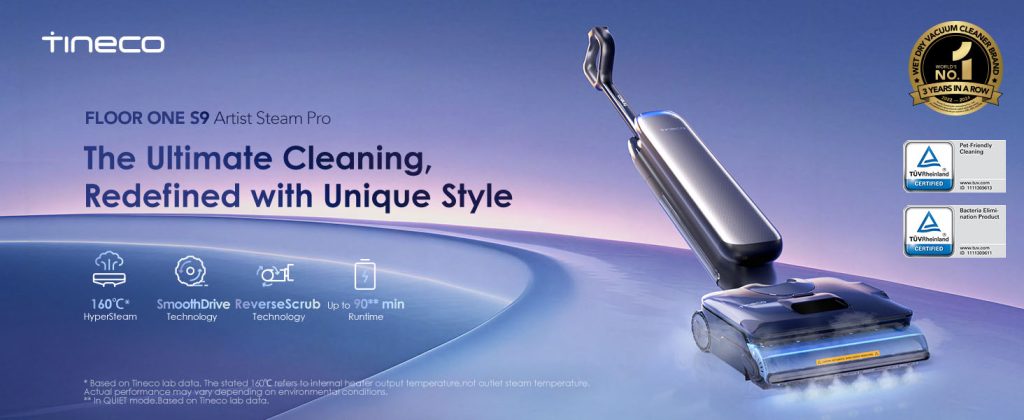 New Product Vacuum Cleaner Tineco Floor One S9 Artist Steam Pro