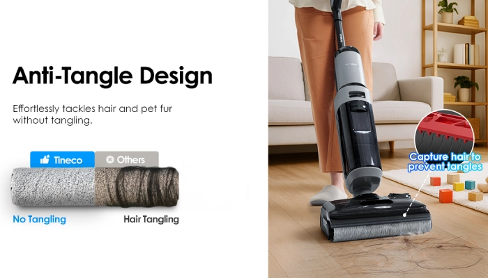 Teknologi Anti-Tangle pada Vacuum Cleaner Wet and Dry Tineco